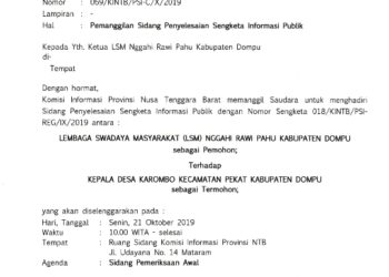 sidang sengketa informasi