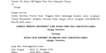 sidang sengketa informasi