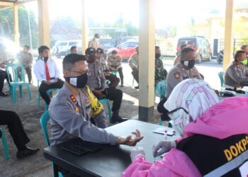 Polres Dompu Gelar Donor Darah dan Rapid Test