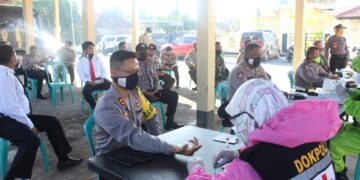 Polres Dompu Gelar Donor Darah dan Rapid Test