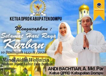 Foto : Ucapan Selamat Hari Raya Iedul Qurban 1441 H Ketua DPRD Dompu