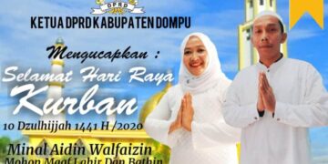 Foto : Ucapan Selamat Hari Raya Iedul Qurban 1441 H Ketua DPRD Dompu