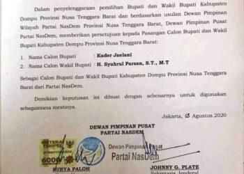 AKJ SYAH akan menerima SK Nasdem tanggal 26 Agustus