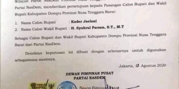 AKJ SYAH akan menerima SK Nasdem tanggal 26 Agustus