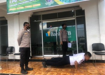 Tidak pandang bulu, Polsek Pekat hukum Satpam Bank