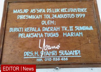 Peresmian masjid di Rhee Sumbawa