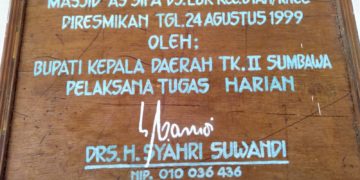 Peresmian masjid di Rhee Sumbawa