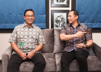 Anies dan tim kecil koalisi perubahan sambangi AHY di kantor Demokrat