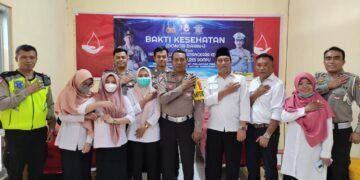 Sambut hari Lalu Lintas Bhayangkara ke-68, Satlantas Polres Dompu gelar donor darah