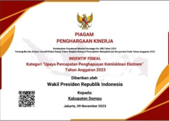 Dompu dapat penghargaan dari Wapres