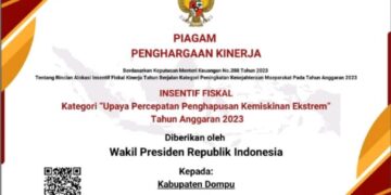 Dompu dapat penghargaan dari Wapres