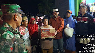 Dinas Sosial Dompu beri bantuan terdampak banjir Lepadi