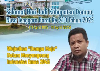 Plt. Kabag Tata Pemerintahan Setda Dompu Mengucapkan: Selamat Hari Jadi Kabupaten Dompu, Nusa Tenggara Barat Ke-210 Tahun 2025