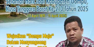 Plt. Kabag Tata Pemerintahan Setda Dompu Mengucapkan: Selamat Hari Jadi Kabupaten Dompu, Nusa Tenggara Barat Ke-210 Tahun 2025