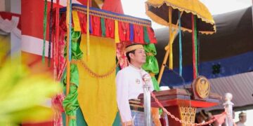 Bupati jadi Inspektur, Ketua DPRD baca UUD 1945 dan Sekda uraikan sejarah Kabupaten Dompu