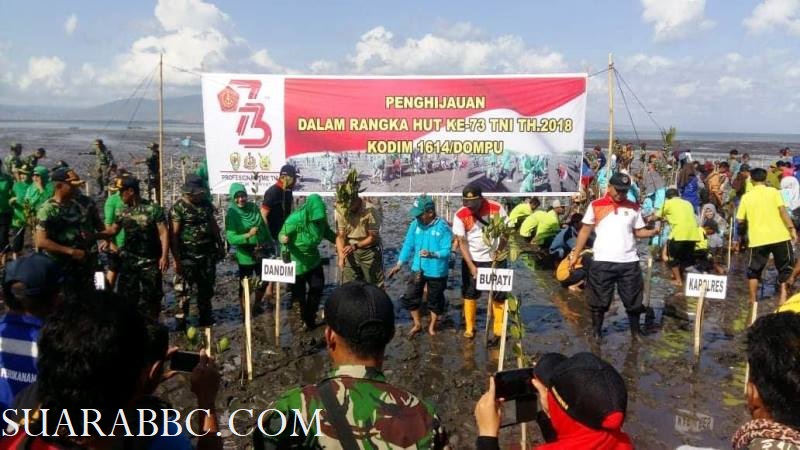 Kodim Dompu tanam mangrove