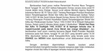 Larangan Sholat Idul Adha 1442 H di Dompu