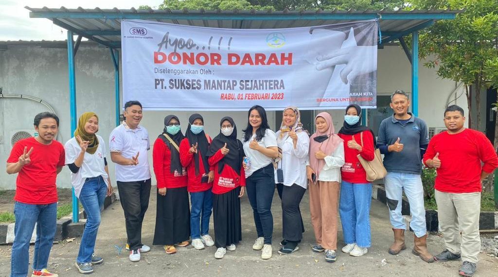 📷 Kekompakan karyawan PT. SMS menyukseskan donor darah. (Fn).