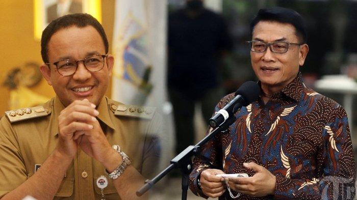 📷 Kolase : Anies Baswedan dan Moeldoko (Tribunnews).