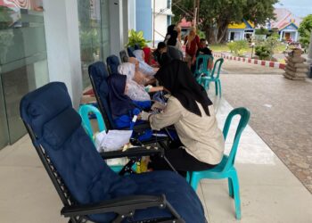 Gandeng UTD RSUD Dompu, Dharma Wanita gelar donor darah