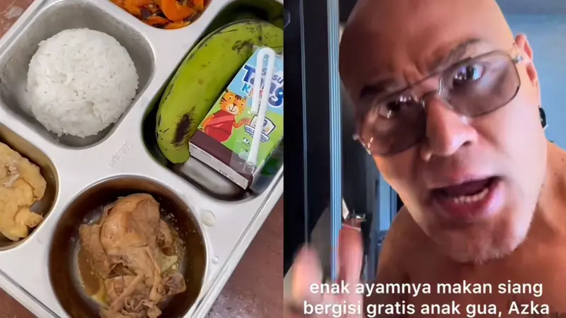 📷 Viral Deddy Corbuzier Marah Komplain Anak Sekolah atas Menu Makan Bergizi Gratis. (Liputan6.com).